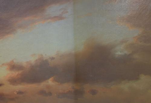 Detail Wolken bei der Firnisabnahme